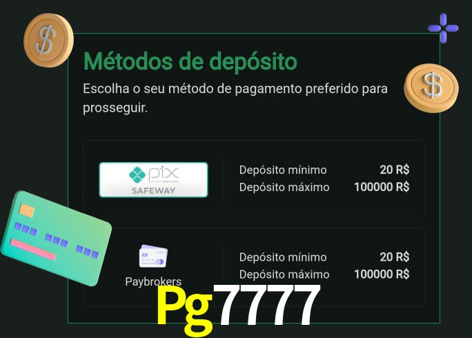 O cassino Pg7777 oferece uma grande variedade de métodos de pagamento